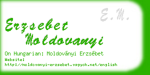 erzsebet moldovanyi business card